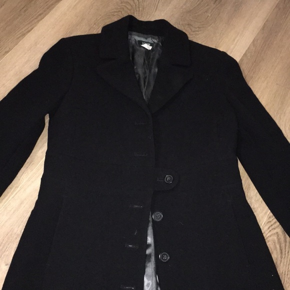 JCREW black structured crepe wool lady day coat - Picture 5 of 13